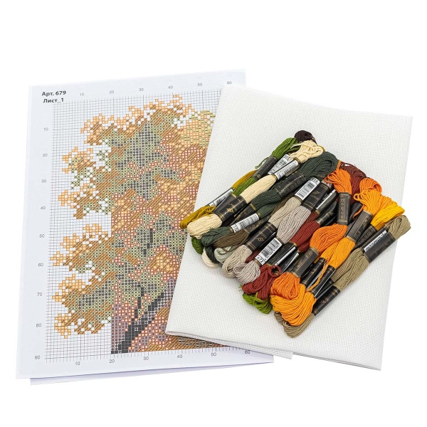 679 Набор для вышивания 'Осенний мост' 36*25см, Hobby&Pro
