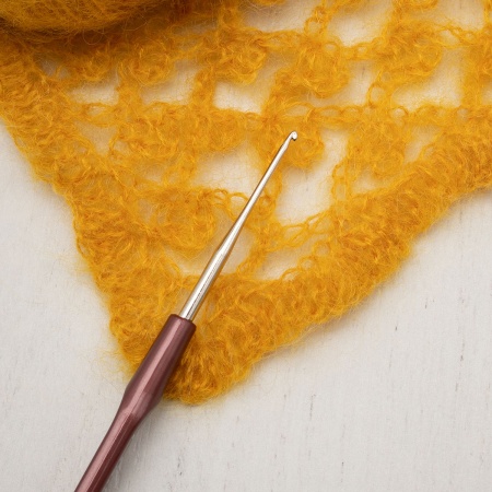 955125 Крючок для вязания d 1,25мм с пластиковой ручкой, 14,5см, Hobby&Pro