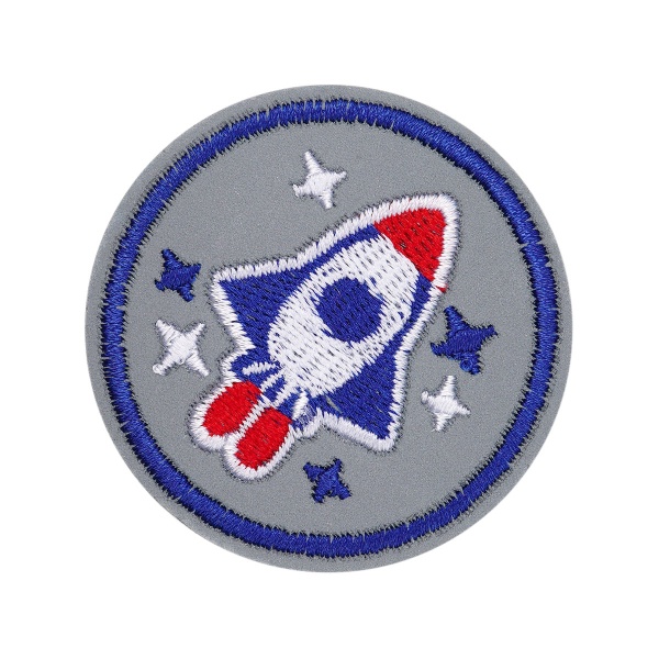 Термоаппликация светоотражающая 'Ракета', d 5,2см Hobby&Pro