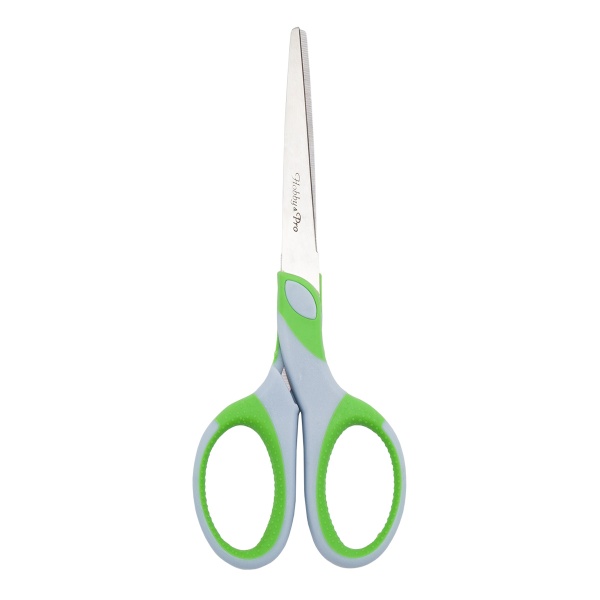 590442 Ножницы для дома и офиса, 18 см/7', мягкие ручки SOFT, синий/зеленый, Hobby&Pro