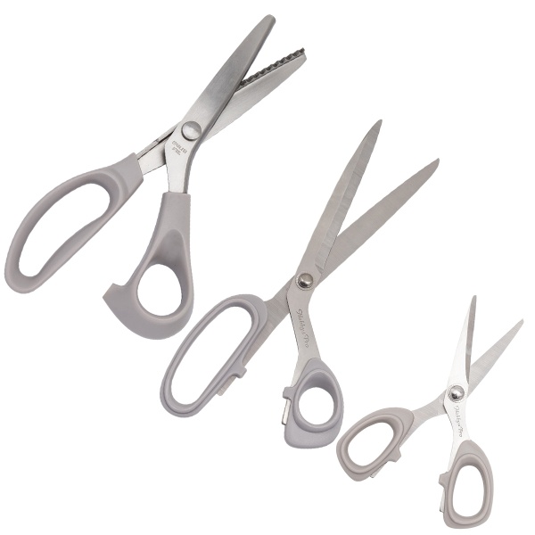 Набор ножниц для рукоделия, зиг-заг 24см/портновские 25,5см/для шитья 13,5см, Hobby&Pro