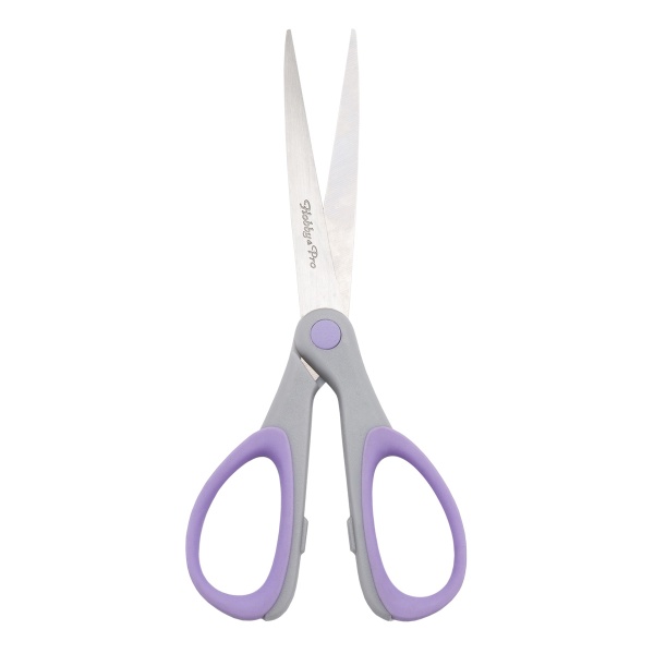 590452 Ножницы для дома и офиса, 15 см/6', силиконовые ручки SOFT, светло-фиолетовый, Hobby&Pro