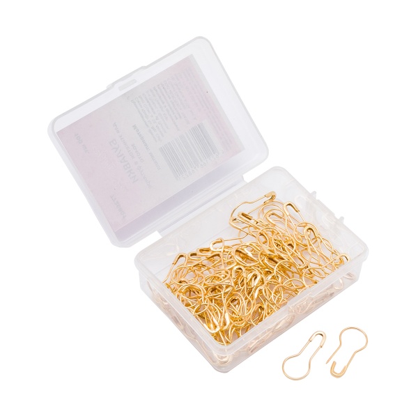 AC006 Булавки для этикеток в футляре, 100шт,золото Hobby&Pro