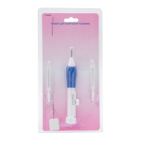 PN-001 Набор для ковровой техники (иглы 1,3/1,6/2,2мм + 2 нитковдевателя) Hobby&Pro