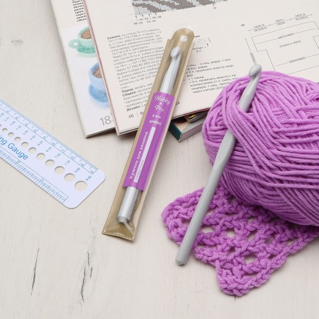 954800 Крючок для вязания d 8мм с покрытием, 15см, Hobby&Pro