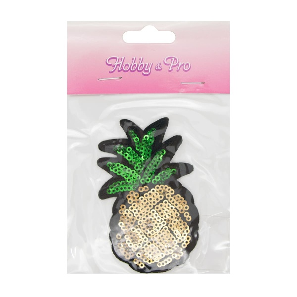 Термоаппликация 'Ананас', желтый, 8.7*5.2см, Hobby&Pro